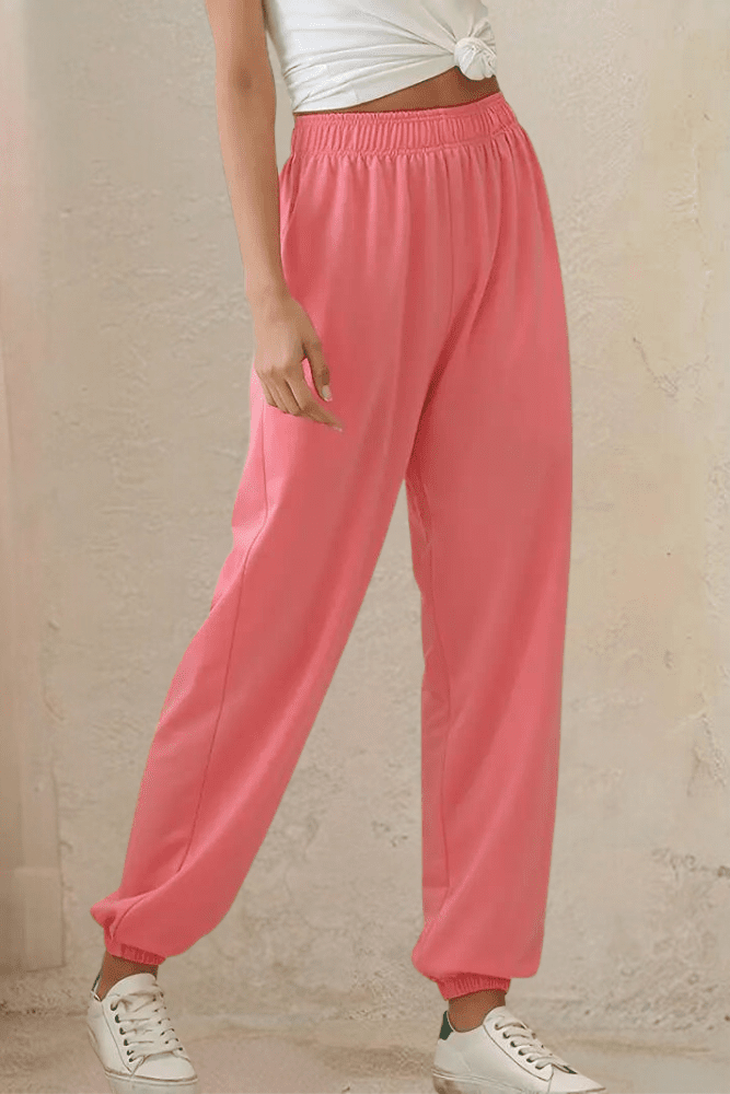 High-Rise Joggers for Effortless Comfort and Style in Soft, Flexible Fabric 8