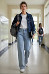 High-Waist Wide-Leg Jeans for Effortless Elegance 0