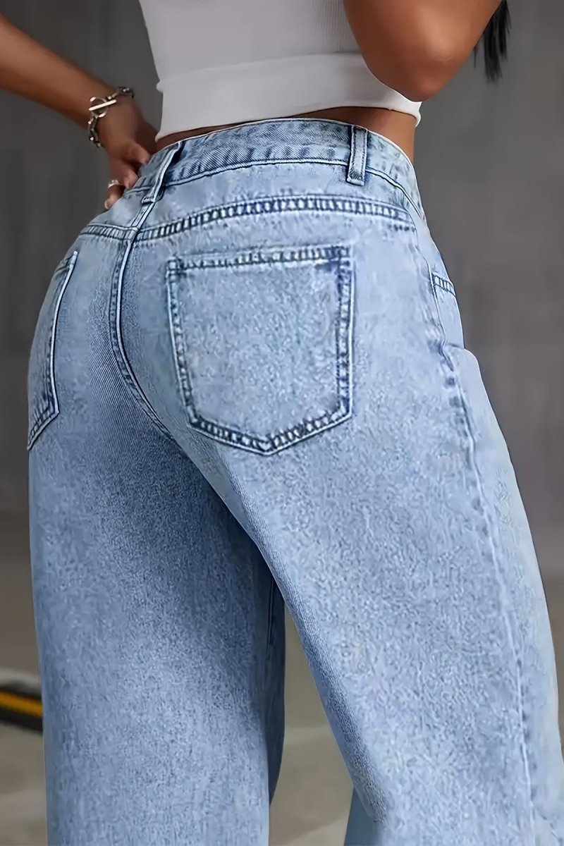 High-Waist Wide-Leg Jeans for Effortless Elegance 4