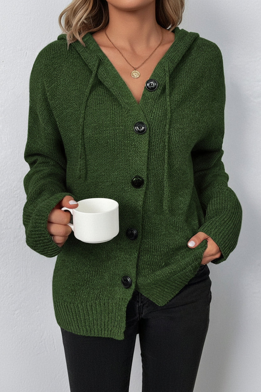 Hooded Cardigan with Drawstring for Effortless Layering 10