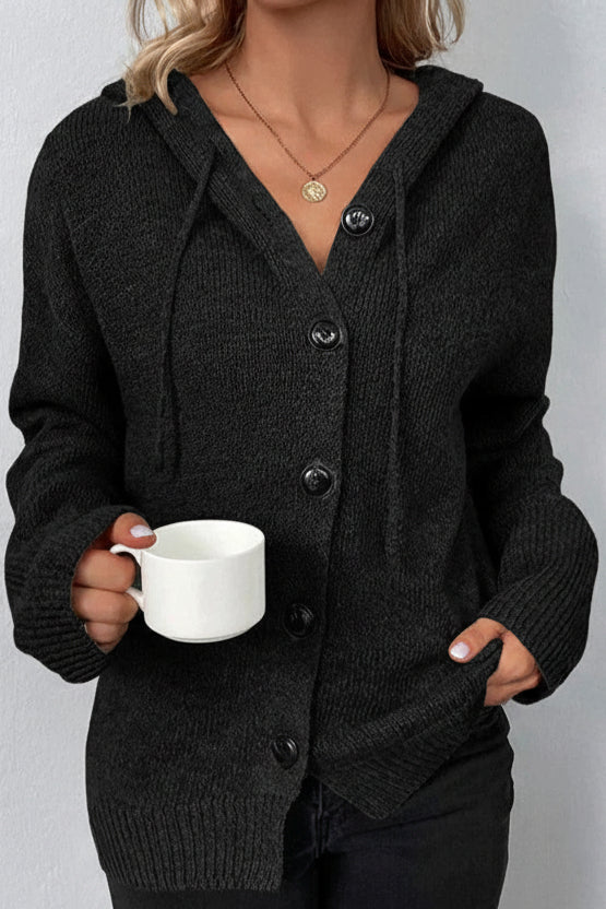 Hooded Cardigan with Drawstring for Effortless Layering 8