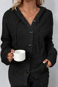Hooded Cardigan with Drawstring for Effortless Layering 8