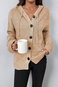 Hooded Cardigan with Drawstring for Effortless Layering 9