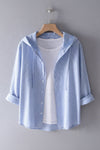 Hooded Long Sleeve Top with Adjustable Drawstring for Effortless Comfort 0