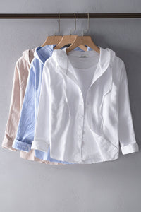 Hooded Long Sleeve Top with Adjustable Drawstring for Effortless Comfort 2