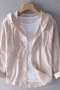 Hooded Long Sleeve Top with Adjustable Drawstring for Effortless Comfort 3