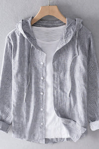 Hooded Long Sleeve Top with Adjustable Drawstring for Effortless Comfort 7
