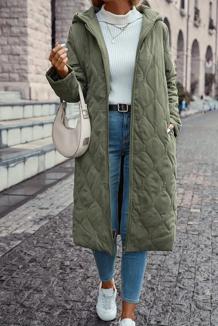 Hooded Quilted Jacket for Modern Warmth and Style 0