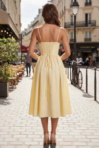 Delicate Flared Midi Dress