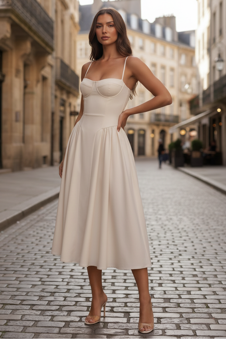 Occasion Ready Corset Midi Dress