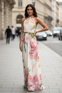Flowing Halter Maxi Dress
