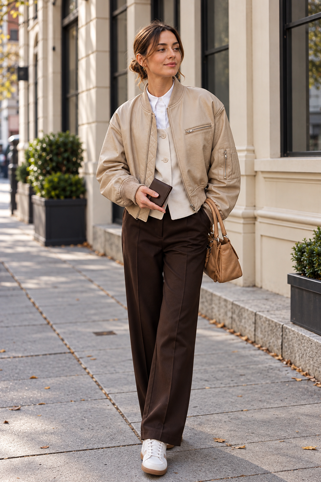 Contemporary Relaxed Fit Bomber Jacket