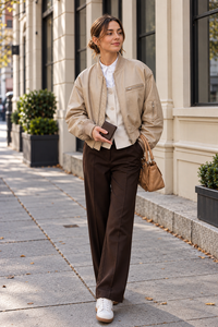 Contemporary Relaxed Fit Bomber Jacket