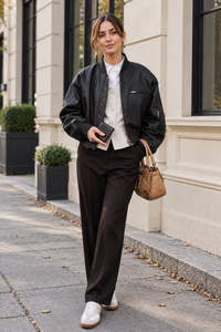 Contemporary Relaxed Fit Bomber Jacket