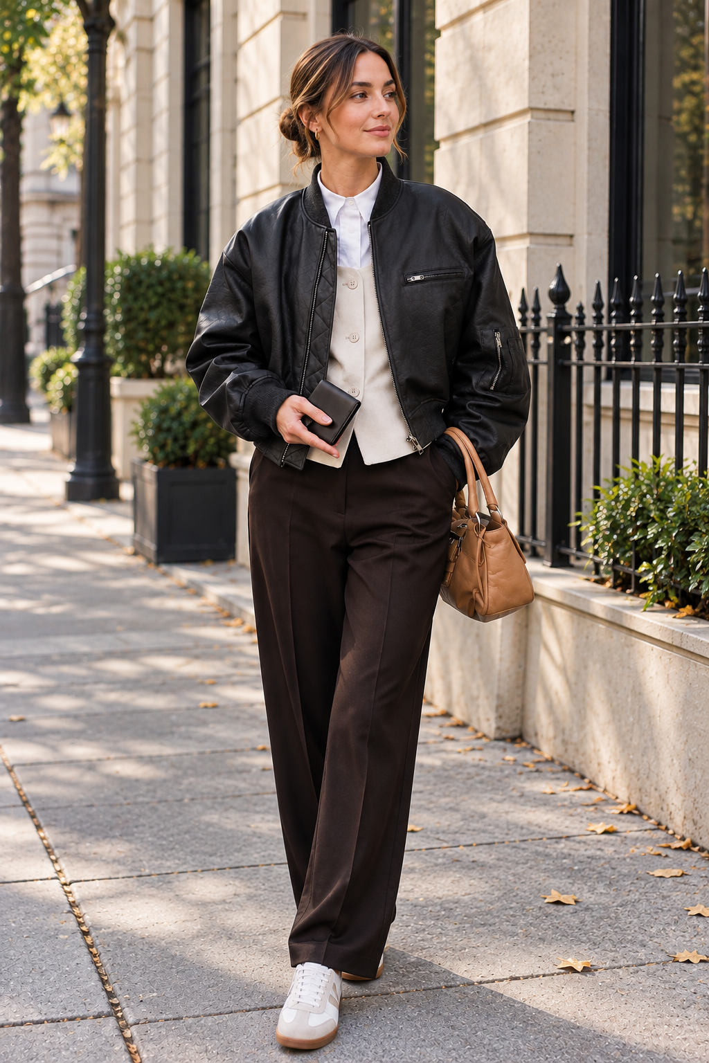 Contemporary Relaxed Fit Bomber Jacket