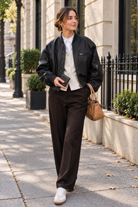 Contemporary Relaxed Fit Bomber Jacket