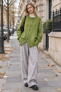 Oversized Asymmetric Outerwear Cardigan