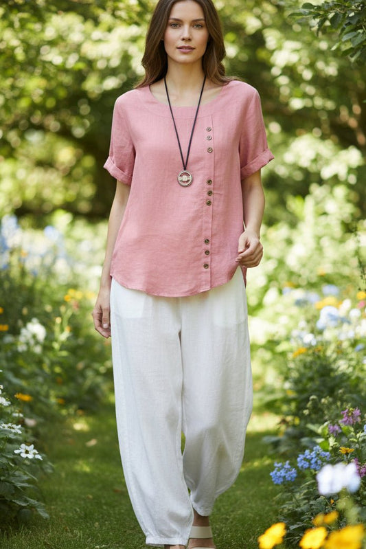 Minimal Round Neck Blouse