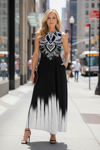 Flattering A-Line Maxi Dress