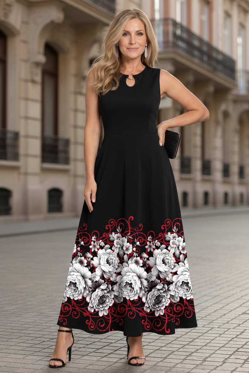 Flattering A-Line Maxi Dress