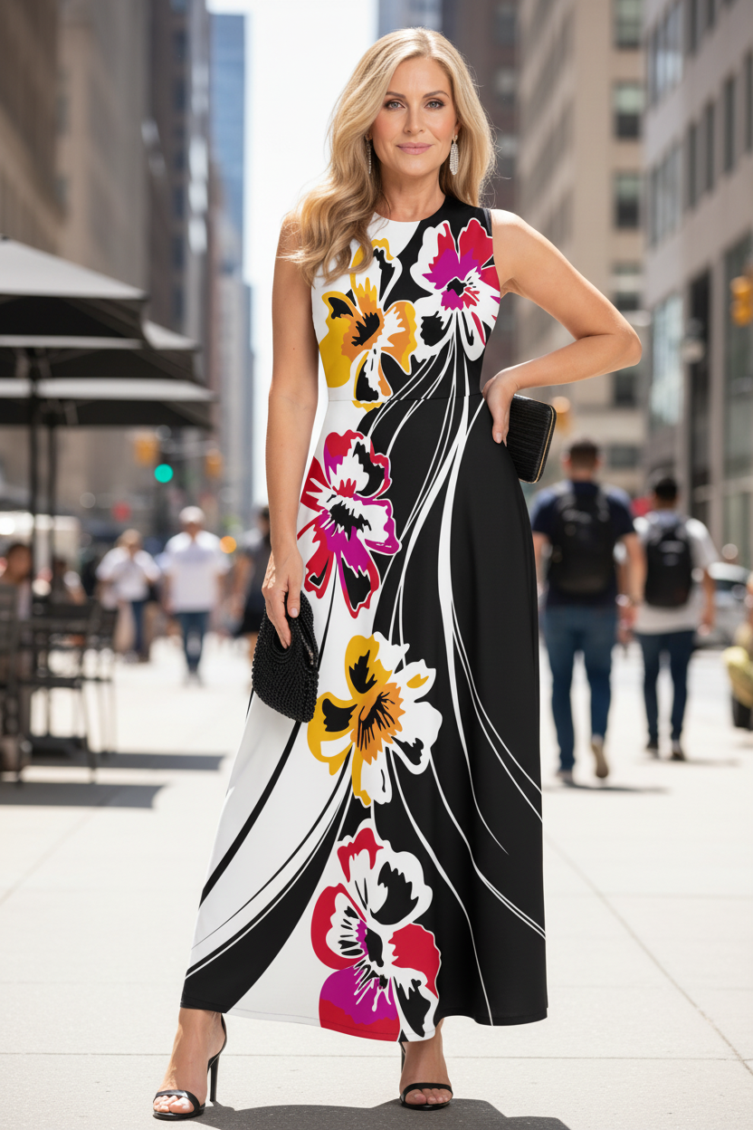 Flattering A-Line Maxi Dress