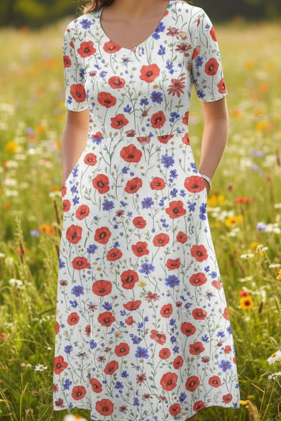 Knee-Length Dress with Flattering Fit and Hidden Pockets 8