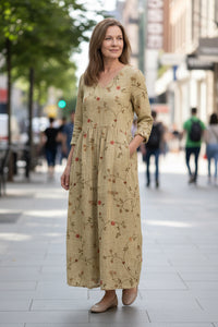 Floral V-Neck Maxi Dress