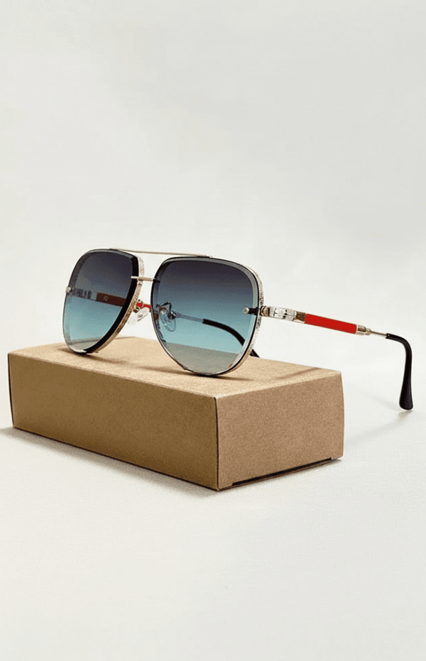 Lightweight Aviator Sunglasses with UV400 Protection and Anti-Reflective Lenses 0