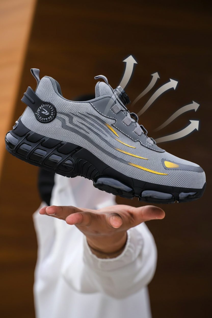 Lightweight Breathable Safety Shoes with Steel Toe Protection 4