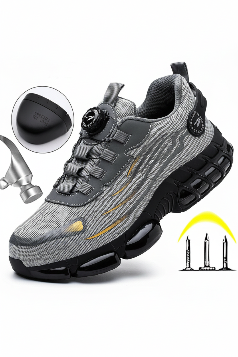 Lightweight Breathable Safety Shoes with Steel Toe Protection 5