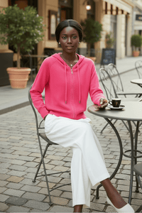 Lightweight Knitted Hoodie for Effortless Casual Layering and Comfort 2