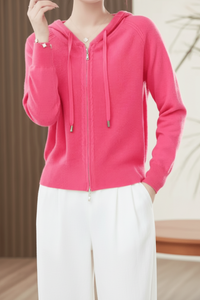 Lightweight Knitted Hoodie for Effortless Casual Layering and Comfort 4