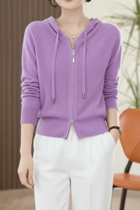 Lightweight Knitted Hoodie for Effortless Casual Layering and Comfort 6