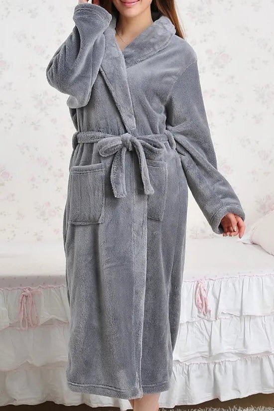Long Premium Fleece Bathrobe for Ultimate Comfort and Warmth 6