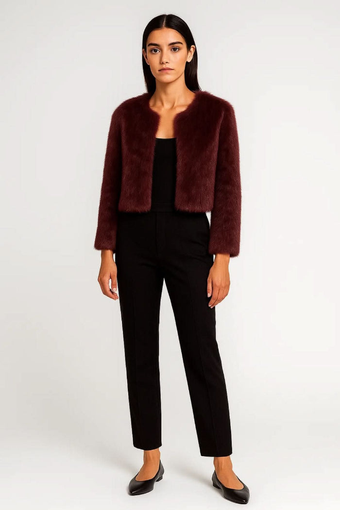 Hattie | Women's Cropped Faux Fur Jacket
