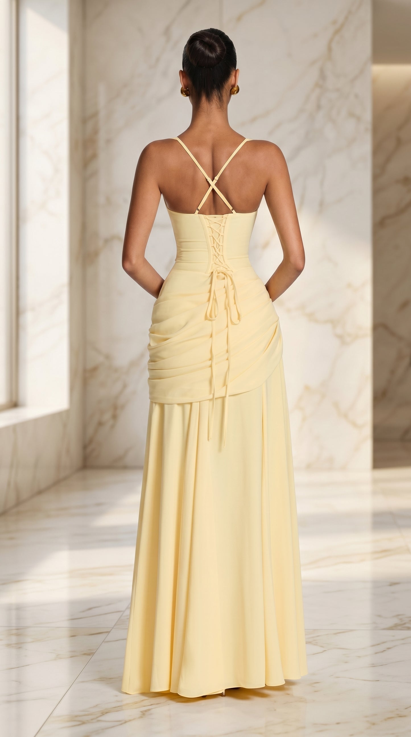Romantic Flowing Maxi Evening Dress