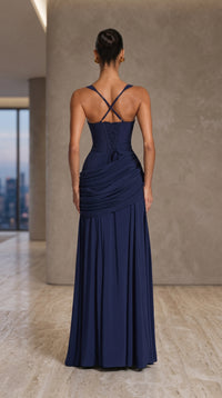 Romantic Flowing Maxi Evening Dress
