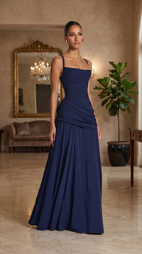 Romantic Flowing Maxi Evening Dress