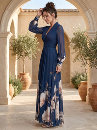 Twilight Whisper Pleated Maxi Dress