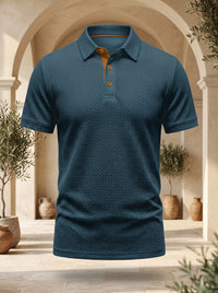 Harbor Wave Textured Polo Shirt
