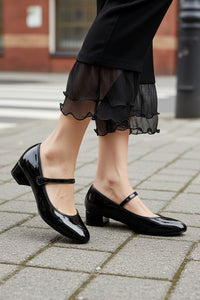Mary Jane Block Heel with Buckle Strap