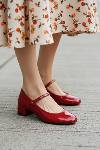 Mary Jane Block Heel with Buckle Strap