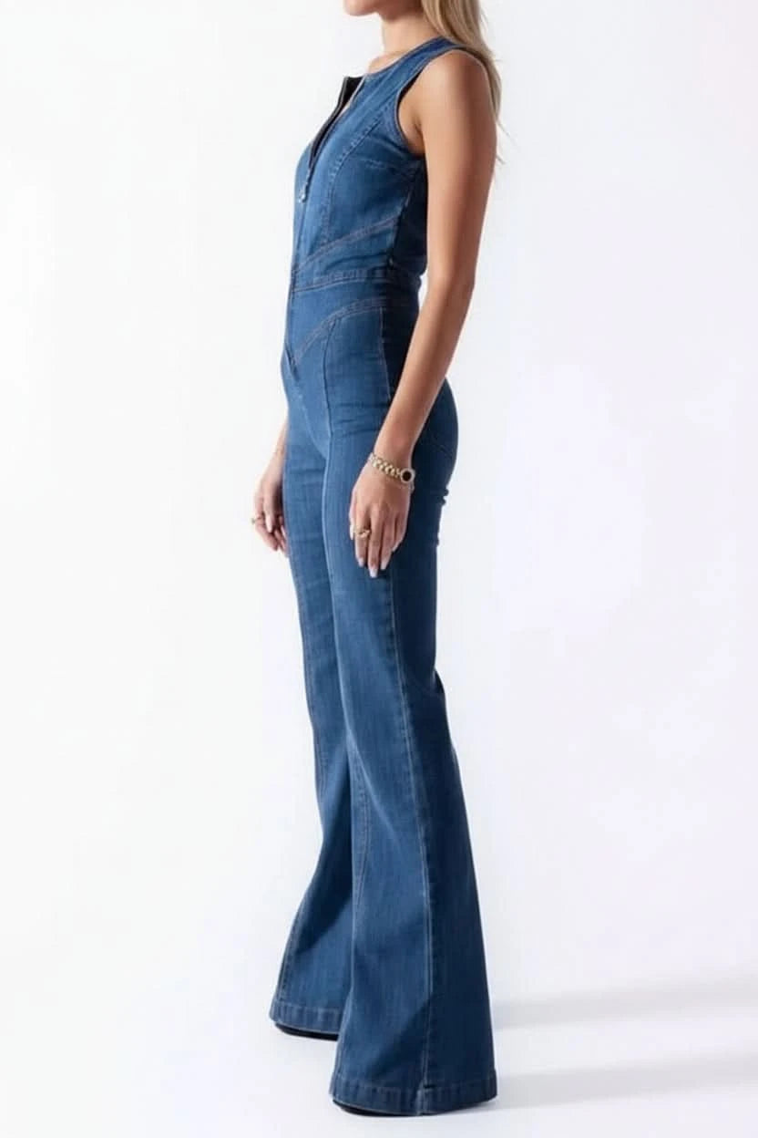 Sleek Deep Jumpsuit Vneck
