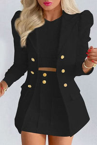 Schicker taillierter Power-Blazer-Rockanzug