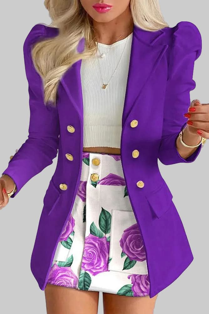 Schicker taillierter Power-Blazer-Rockanzug