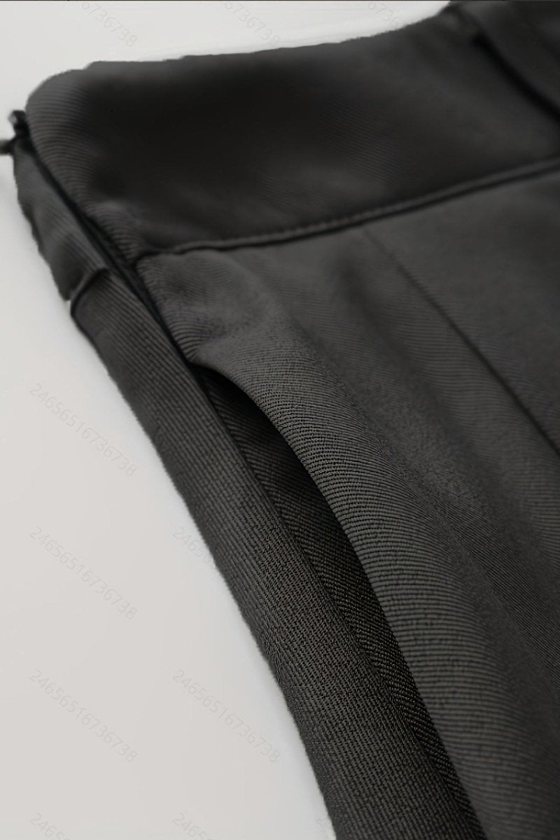 Minimalist High-Waisted Skirt in Premium Crinkle Gauze for Effortless Elegance 3