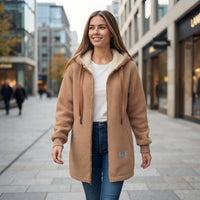 Hooded Zip Front Longline Jacket