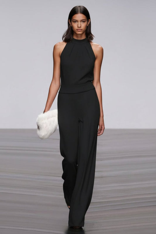 Modern Crew Neck Jumpsuit for Effortless Style and Comfort 0