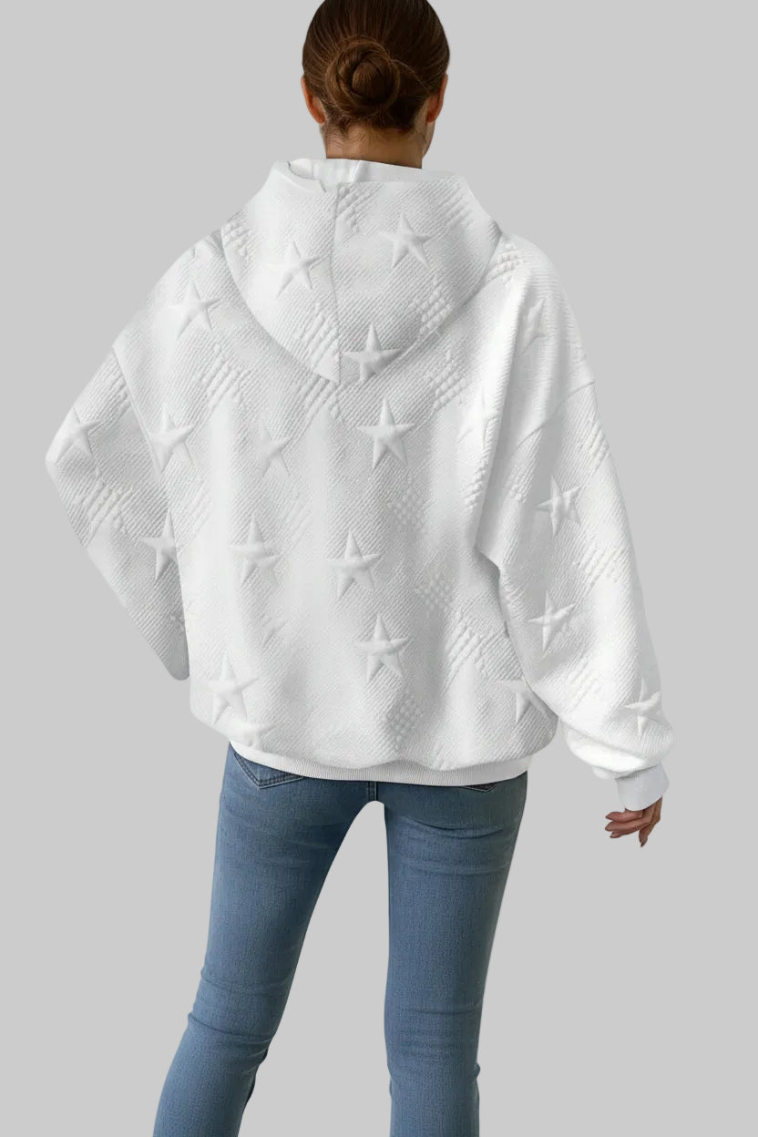 Modern Hoodie with Subtle Textured Star Design for Everyday Comfort 1