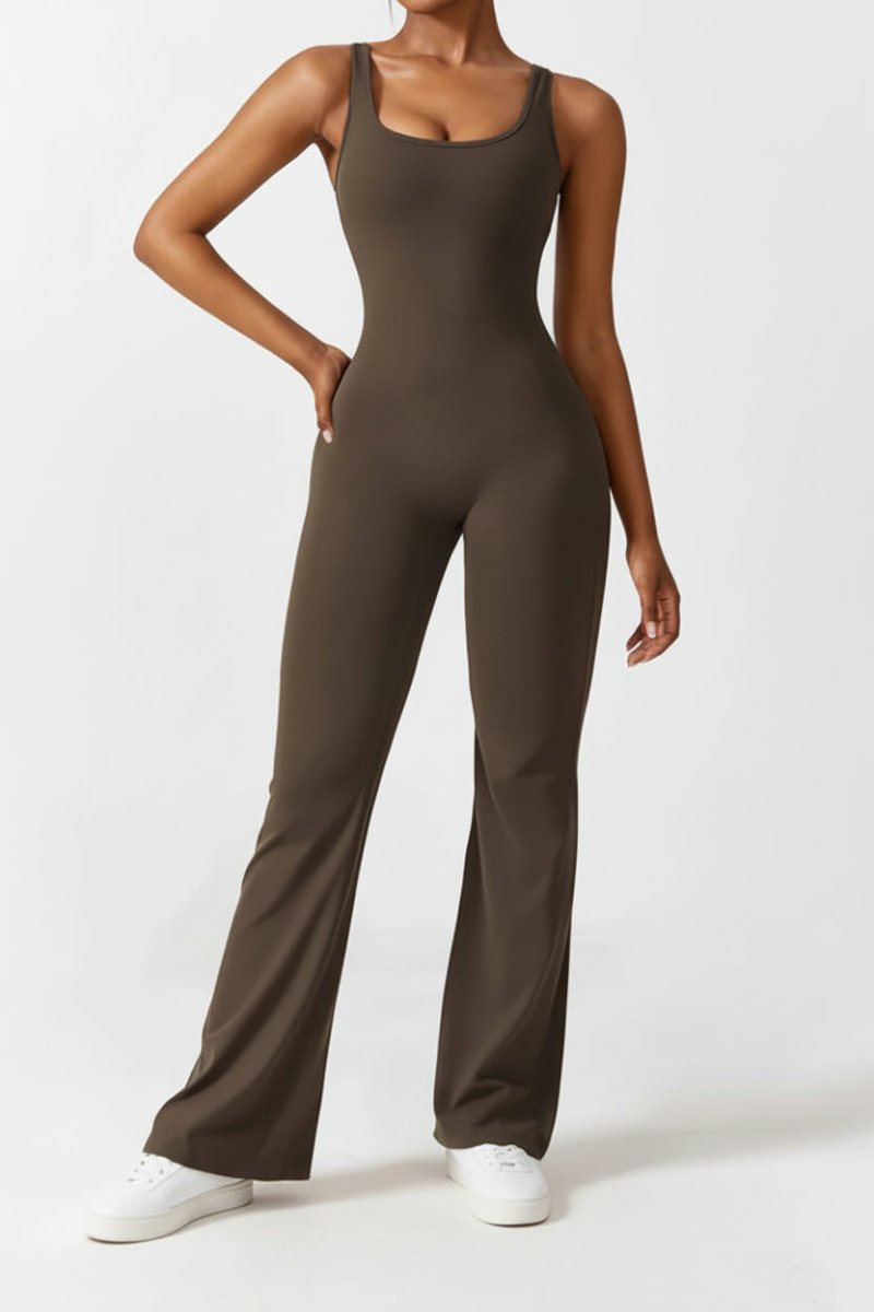 Modern Sleeveless Jumpsuit with Flared Silhouette for Effortless Style 0